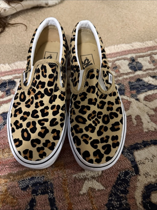 Vans Shoes - Vans Women’s Slip-On Sneakers in Leopard Print - Tan/Black